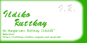 ildiko ruttkay business card